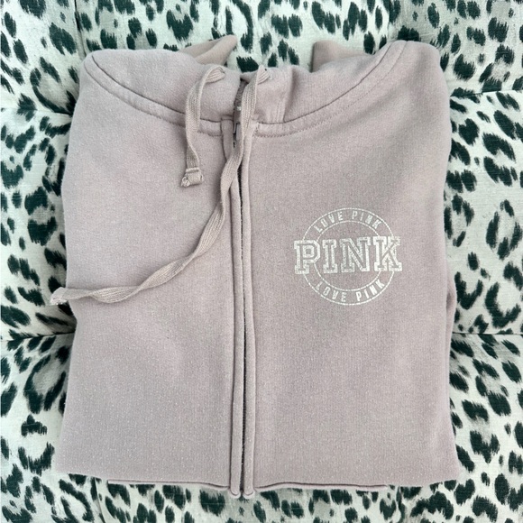 Victoria's Secret Jackets & Blazers - Victoria's Secret PINK Mauve Zip Up Hoodie Size M